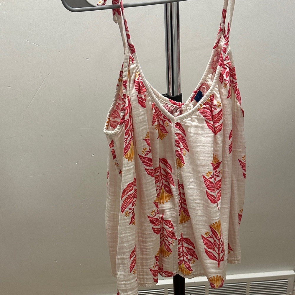Old Navy Red and Yellow Floral Camisole
